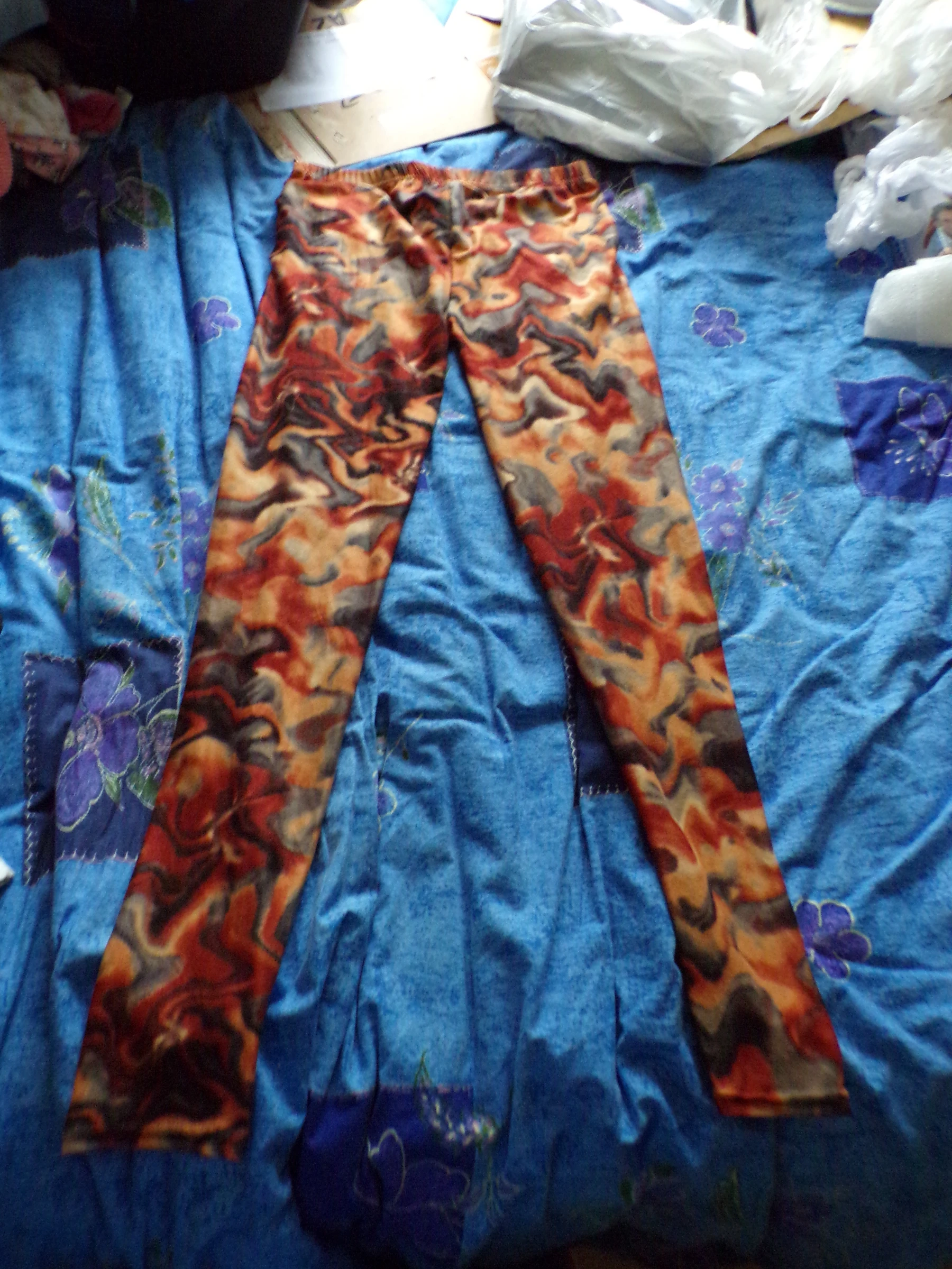 Legging marron beige gris L/XL neuf